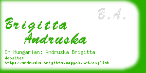 brigitta andruska business card